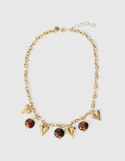 Heart Oval Bedel Ketting Goud