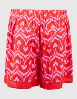 Heart Print Skort Roze/Rood