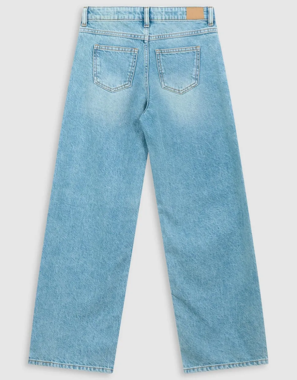 Heart Print Wide Leg Fit Jeans Blauw
