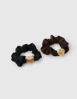 Heart Scrunchie Goud