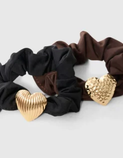 Heart Scrunchie Goud