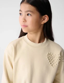 Heart Wrap Sweater Gebroken Wit