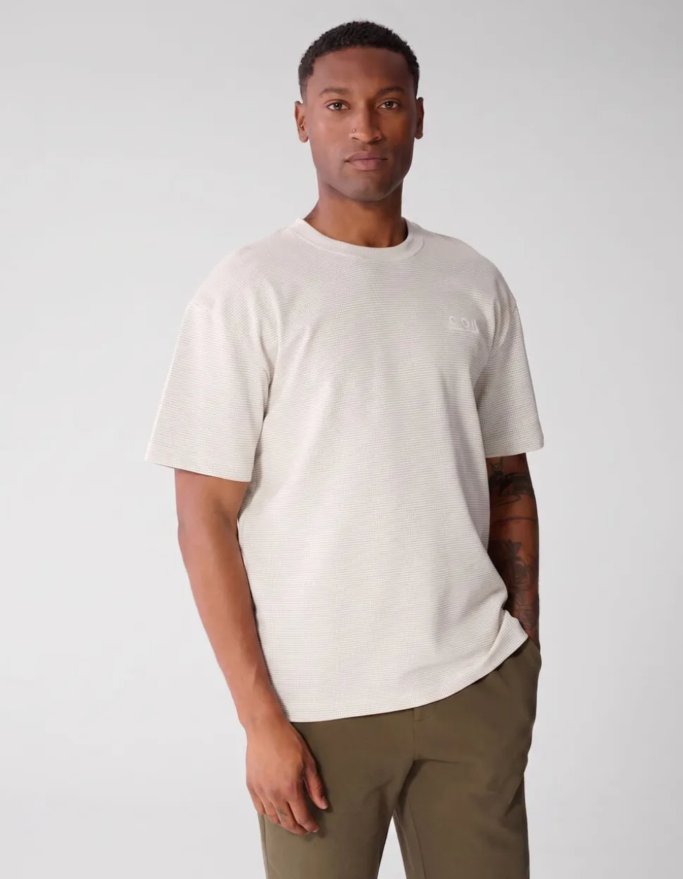 Honeycomb T-shirt Lichtgrijs