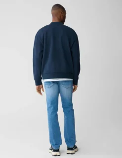 Jacquard Bomber Jack Donkerblauw