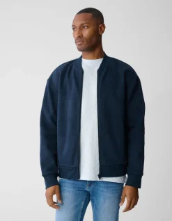 Jacquard Bomber Jack Donkerblauw