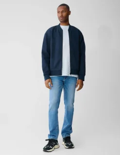 Jacquard Bomber Jack Donkerblauw