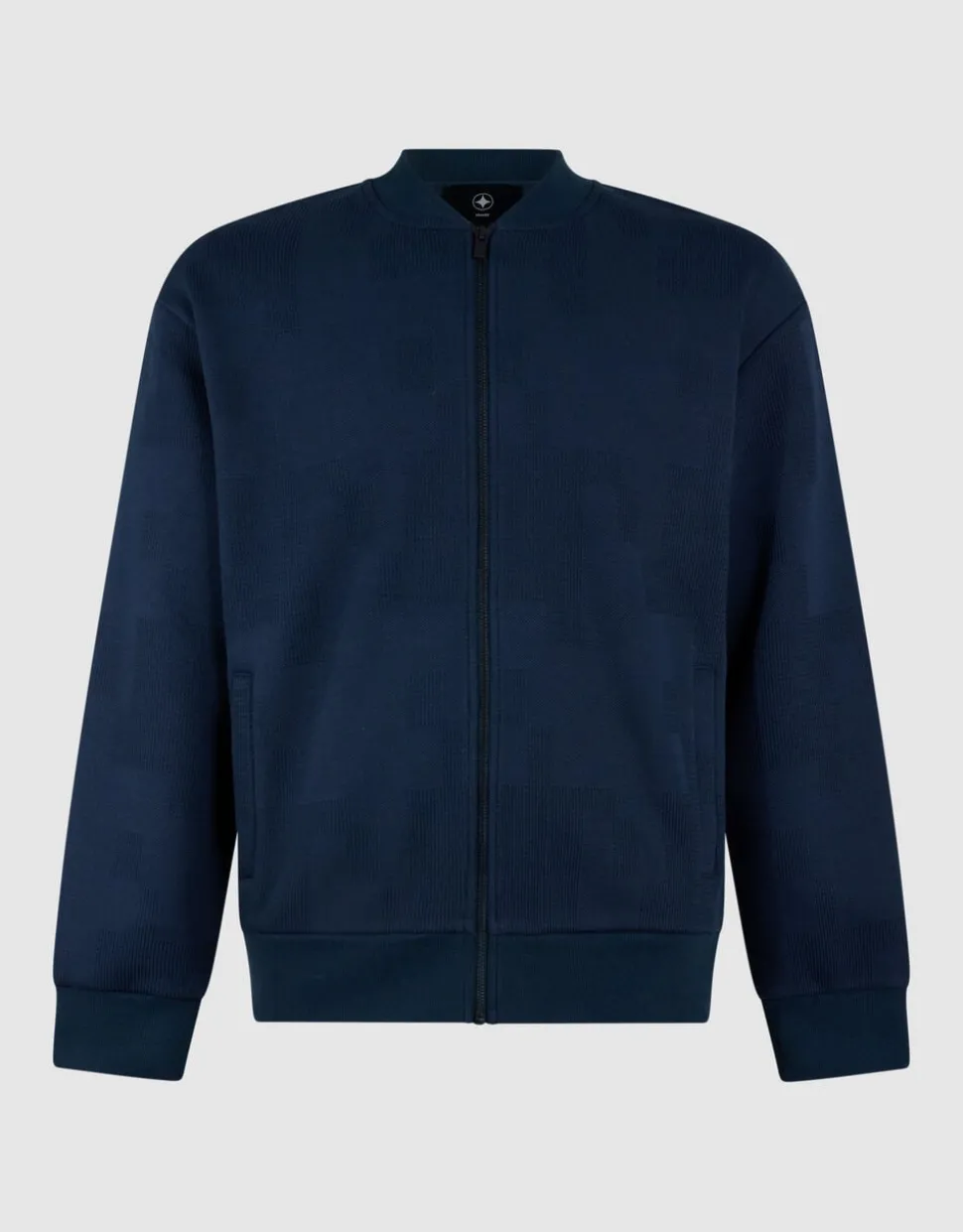 Jacquard Bomber Jack Donkerblauw