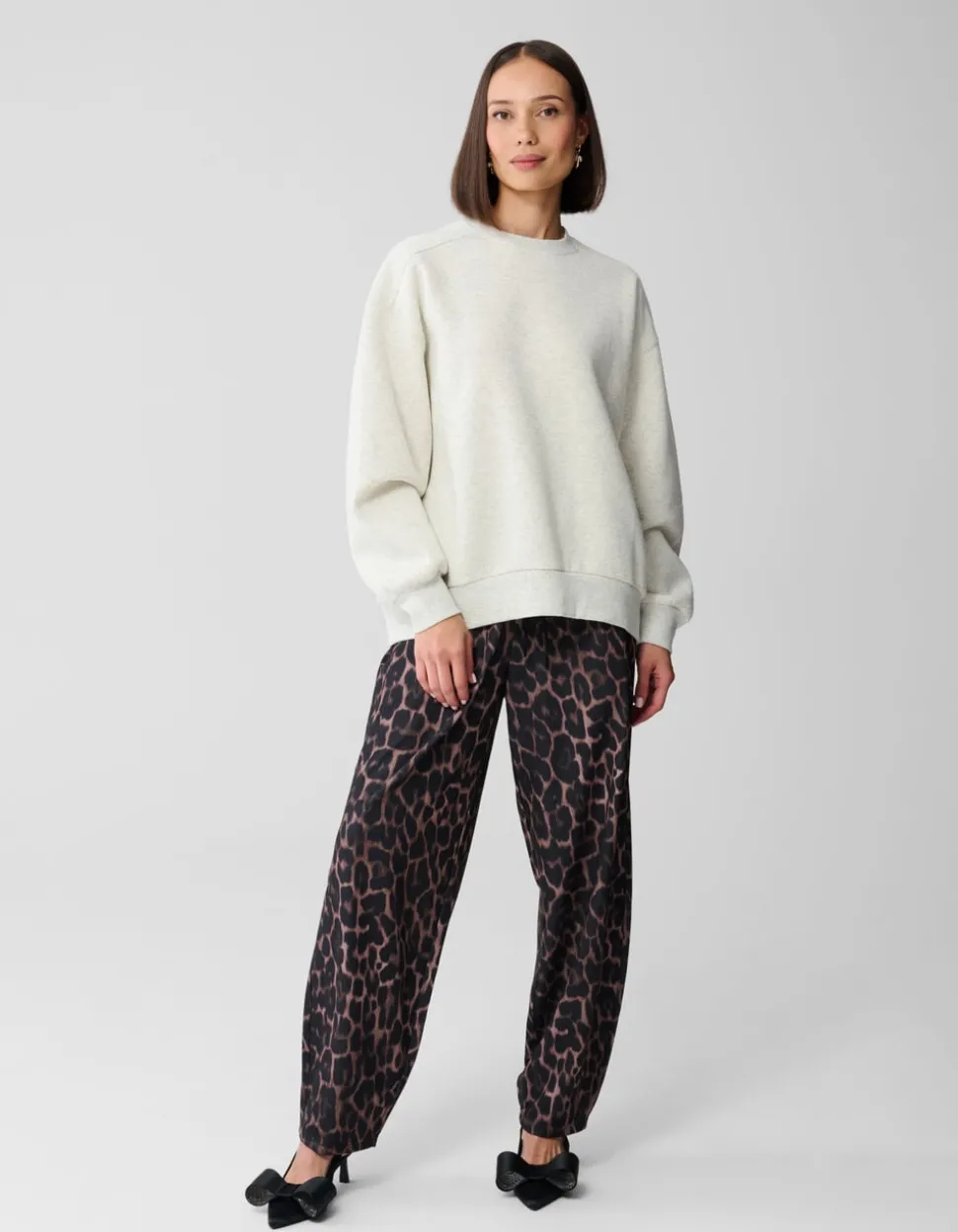 Jaguar Print Barrel Fit Broek Bruin