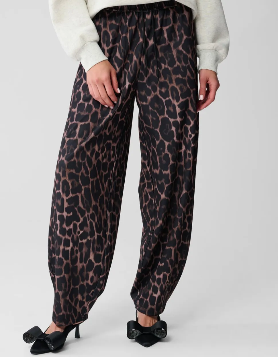 Jaguar Print Barrel Fit Broek Bruin