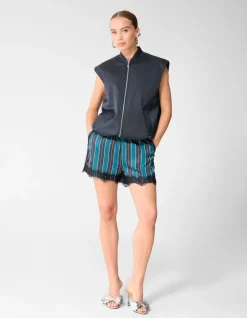 Kanten Stripe Short Petrol