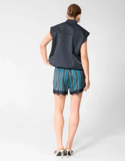 Kanten Stripe Short Petrol