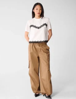 Kanten T-shirt Wit