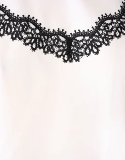 Kanten T-shirt Wit