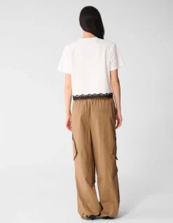 Kanten T-shirt Wit