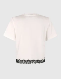 Kanten T-shirt Wit
