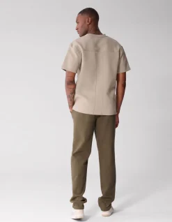 Keper Structuur Broek Donkergroen
