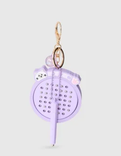 Kitten Bal Sleutelhanger Paars