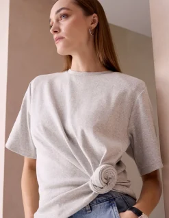 Knot T-shirt Lichtgrijs By Mieke