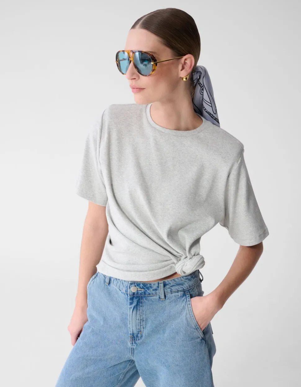 Knot T-shirt Lichtgrijs By Mieke
