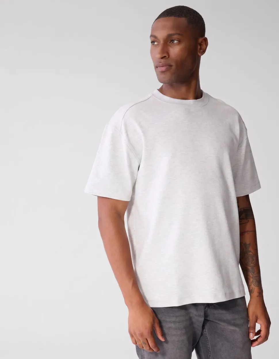 Label Basis T-shirt Lichtgrijs
