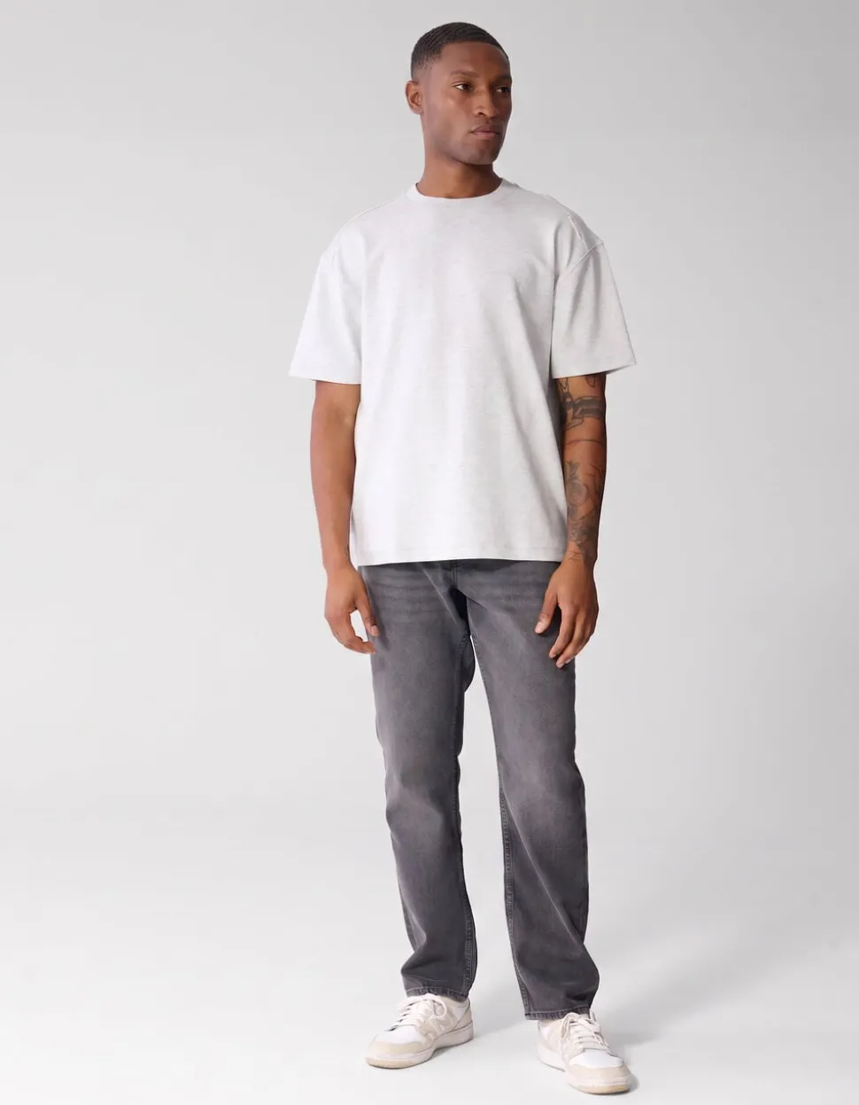 Label Basis T-shirt Lichtgrijs
