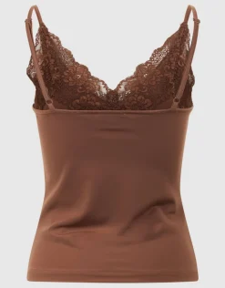 Lace Mix Singlet Bruin