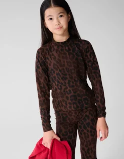 Leopard Longsleeve Top Bruin