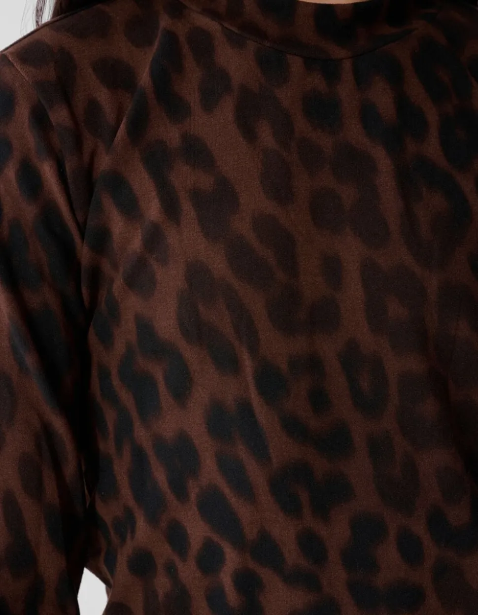 Leopard Longsleeve Top Bruin