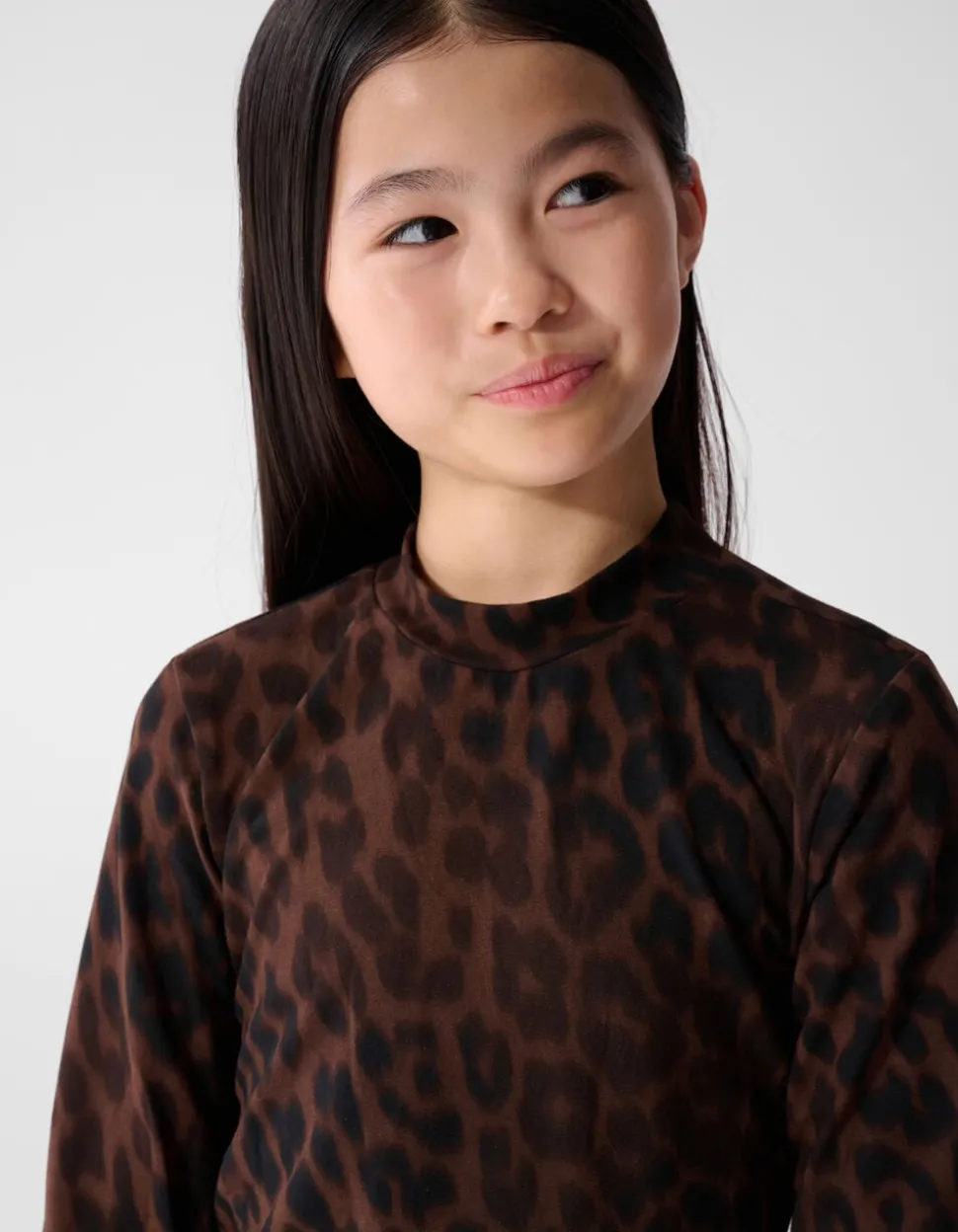 Leopard Longsleeve Top Bruin