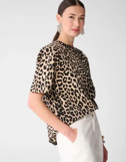 Leopard Padded T-shirt Bruin