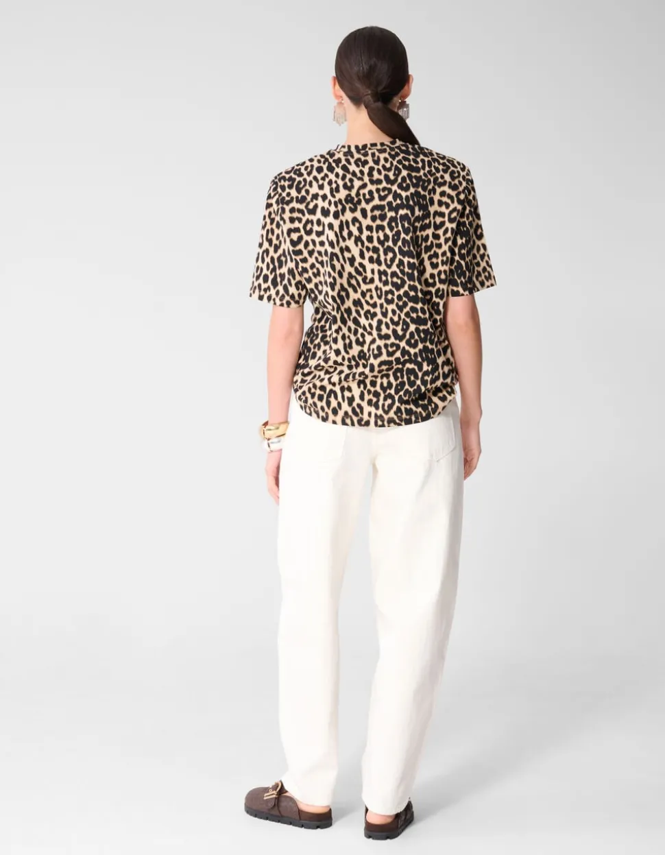 Leopard Padded T-shirt Bruin