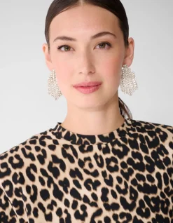 Leopard Padded T-shirt Bruin