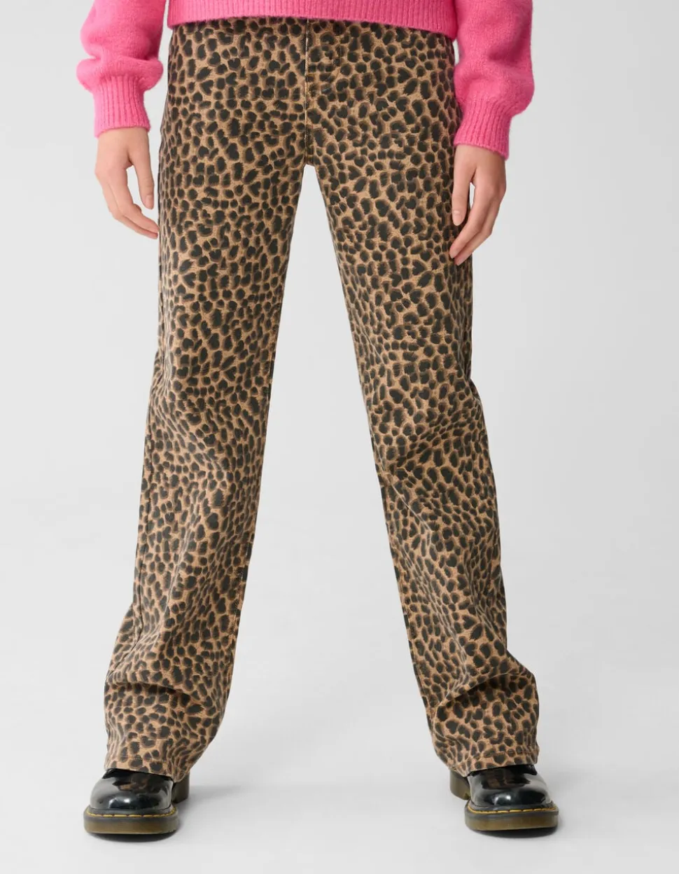 Leopard Straight Fit Broek Bruin