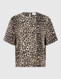 Leopard Twist Top Bruin
