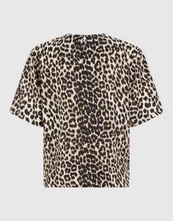 Leopard Twist Top Bruin