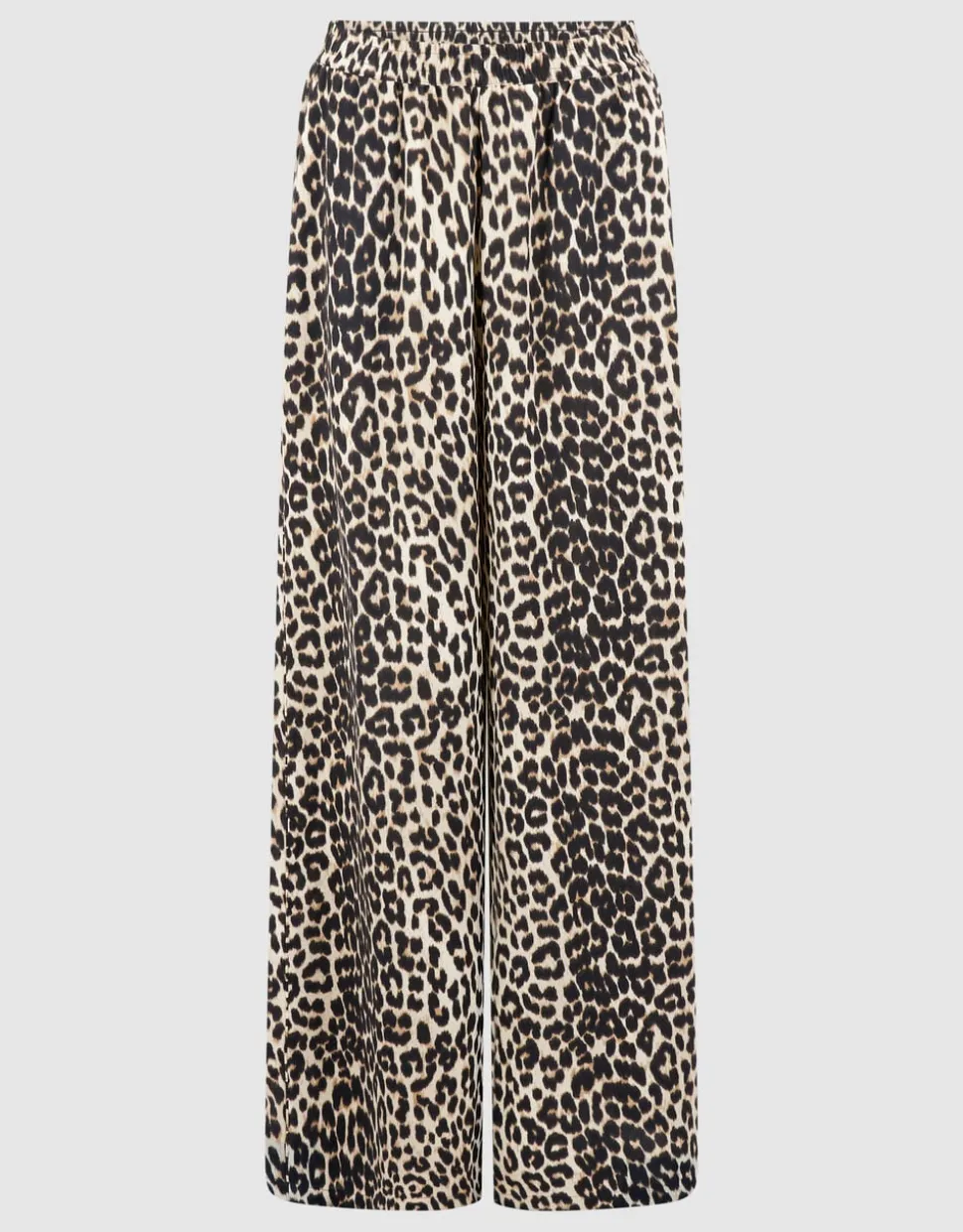 Leopard Twist Wide Leg Fit Broek Bruin