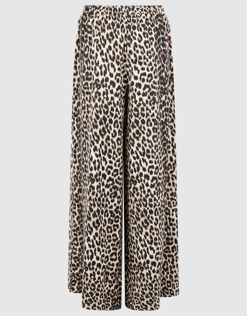 Leopard Twist Wide Leg Fit Broek Bruin