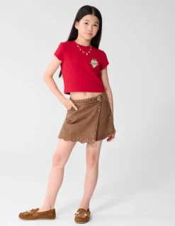 Les Fraises Rib Crop Top Rood