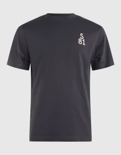Line Artwork T-shirt Donkergrijs