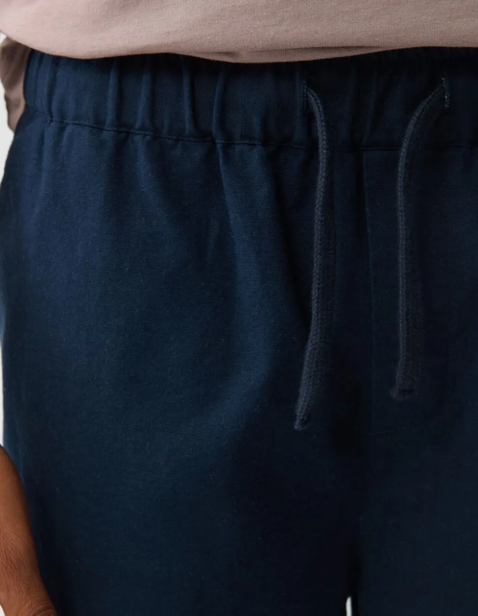 Linnen Short Donkerblauw