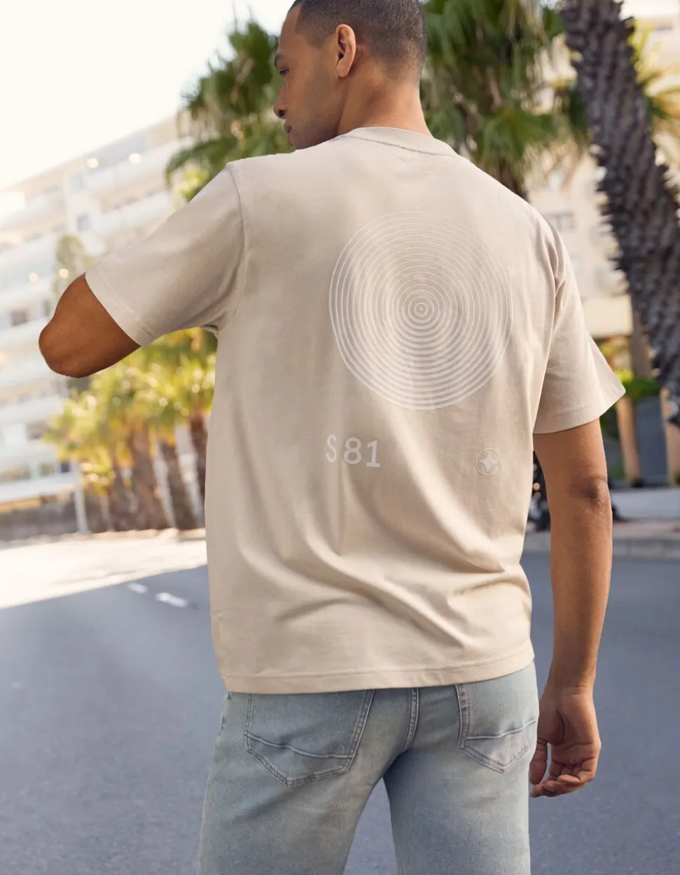 Logo Circle Artwork T-shirt Zand