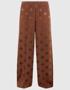 Logo Jacquard Broek Bruin