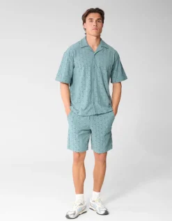 Logo Towelling Short Turquoise