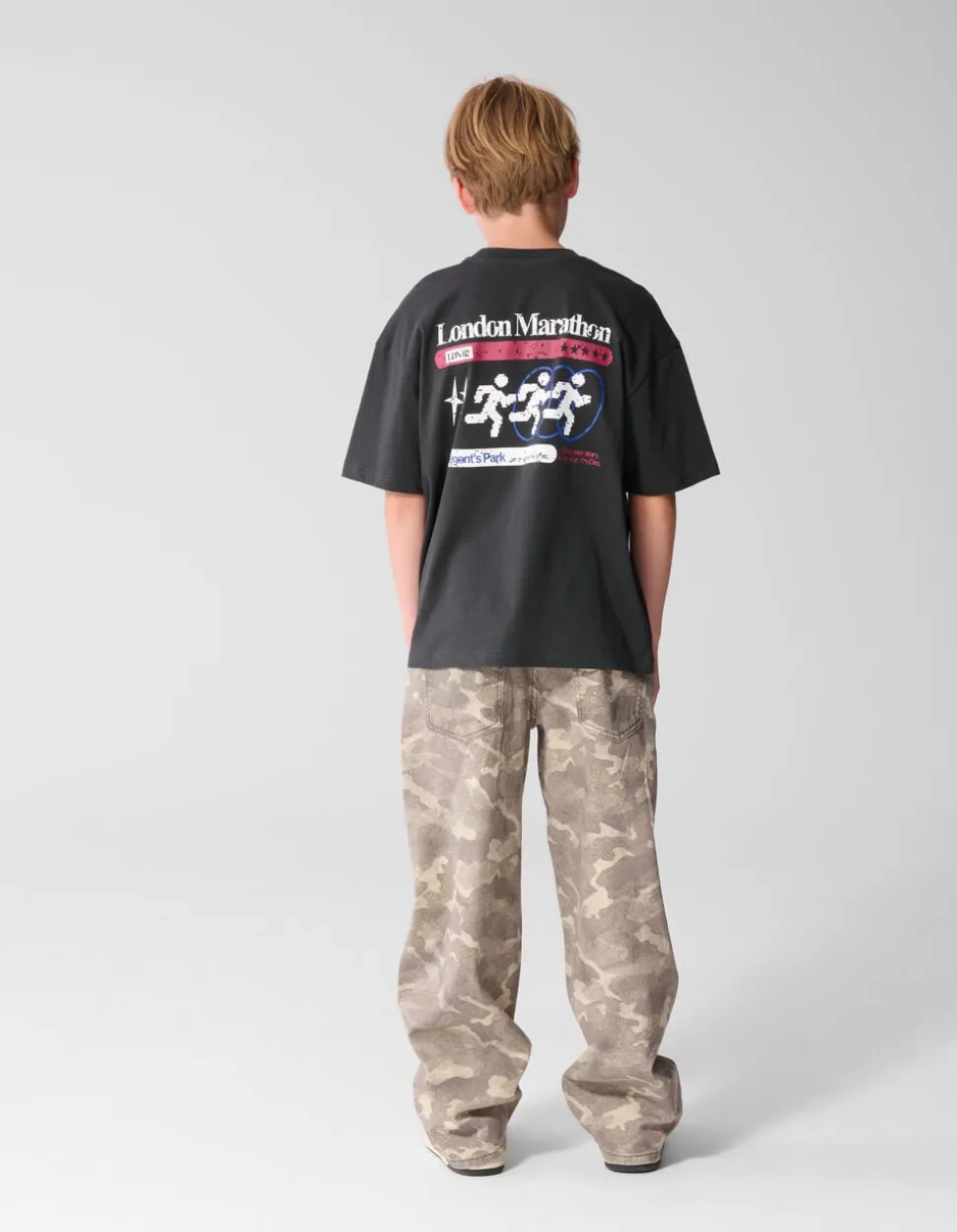 London Artwork T-shirt Donkergrijs