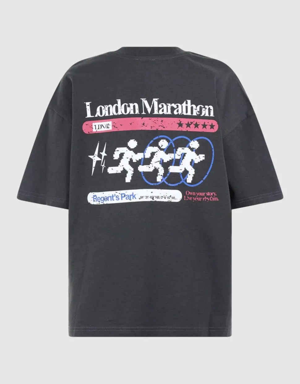 London Artwork T-shirt Donkergrijs