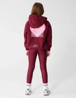 Loose Fit Artwork Hoodie Donkerrood