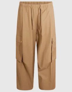 Loose Fit Cargo Broek Zand