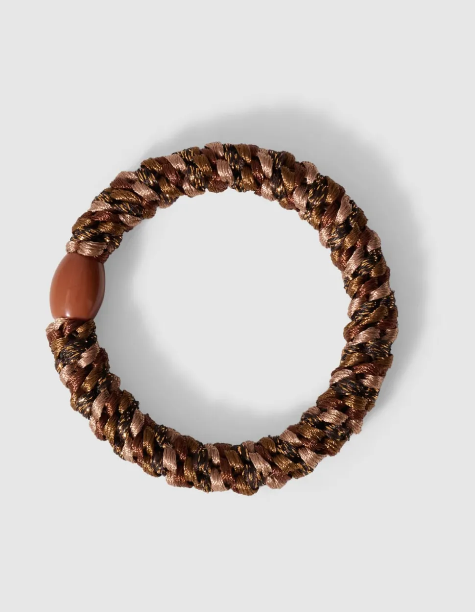 Lurex Haarelastiek Donkerbruin