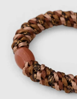 Lurex Haarelastiek Donkerbruin