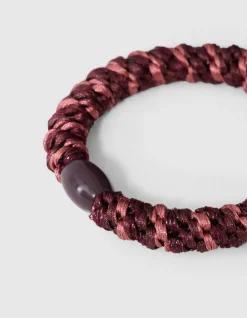 Lurex Haarelastiek Donkerrood